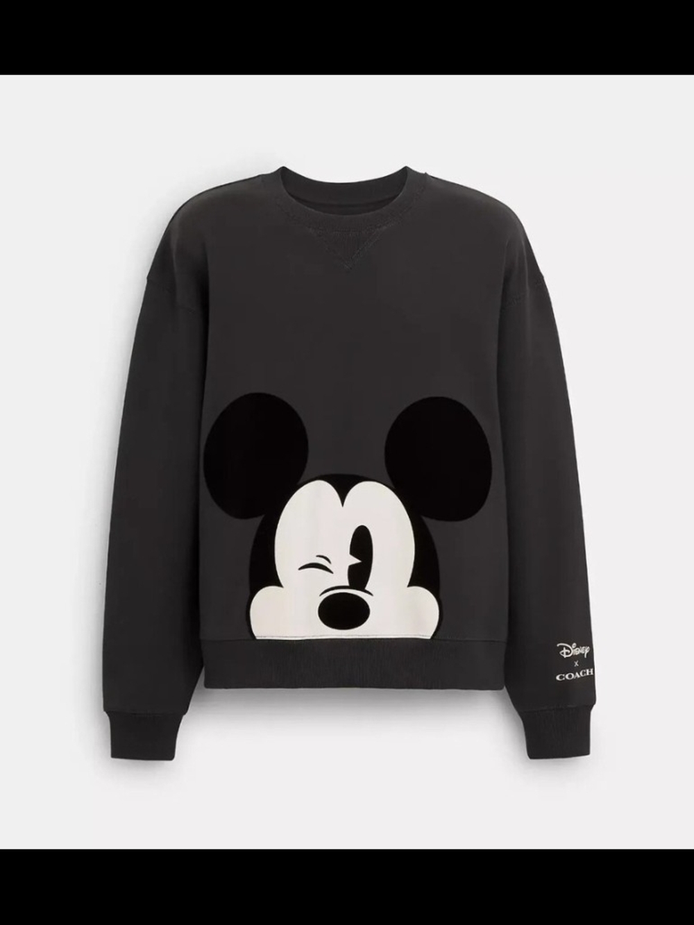 Coach x Disney Black Mickey Graphic Crewneck Sweater